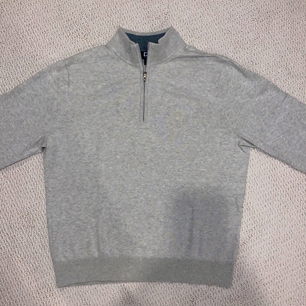 Cutter & Buck Men’s 1/4 Zip Pullover (Cream, M)